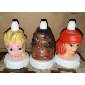 Good 2 Grow Toppers Cars Lot of 3 DISNEY Princesses- Frozen Moana Little Mermaid